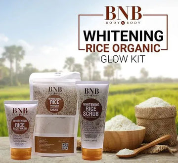 Pack of 3 BNB Rice Extract Bright & Glow Kit Golden Cap