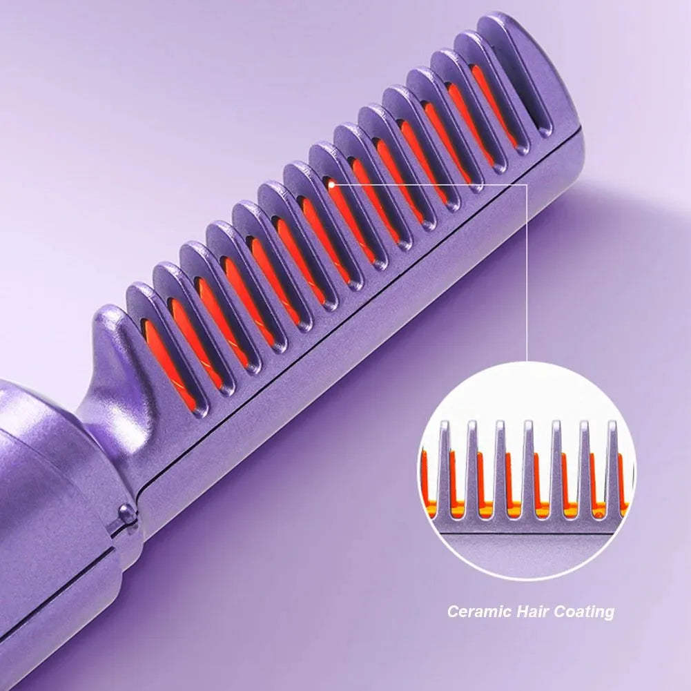 Cordless Comb Hair Straightener Brush