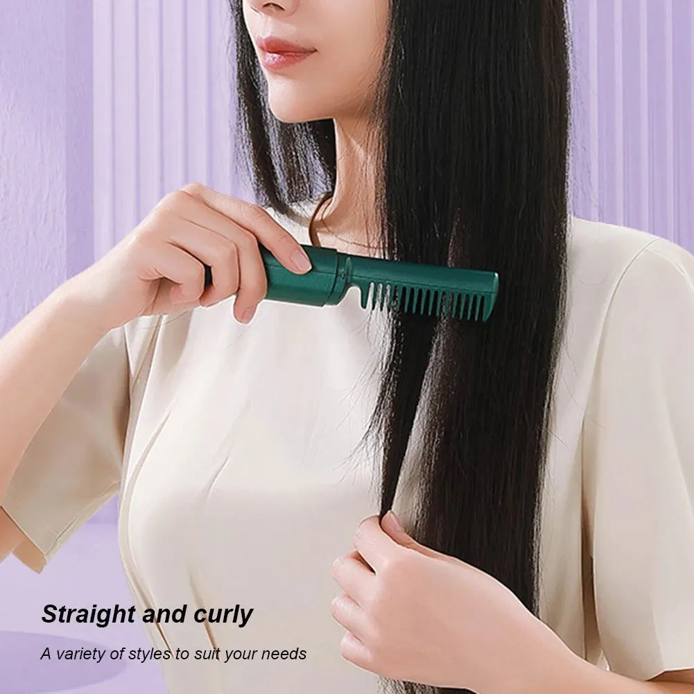 Cordless Comb Hair Straightener Brush