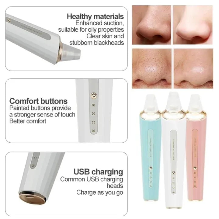 Slim Blackhead Rechargeable Suction Device Kit Pore Cleaner